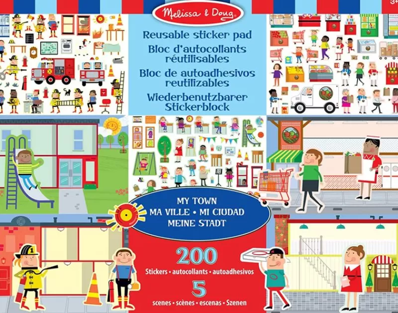 Melissa & Doug 200 Pegatinas Reutilizables - Mi Ciudad - ^ Actividades Creativas De Ocio