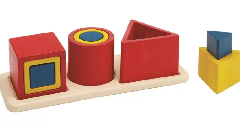 Plan Toys 3 Rompecabezas De Incrustacion De Formas - ^ Juegos Montessori