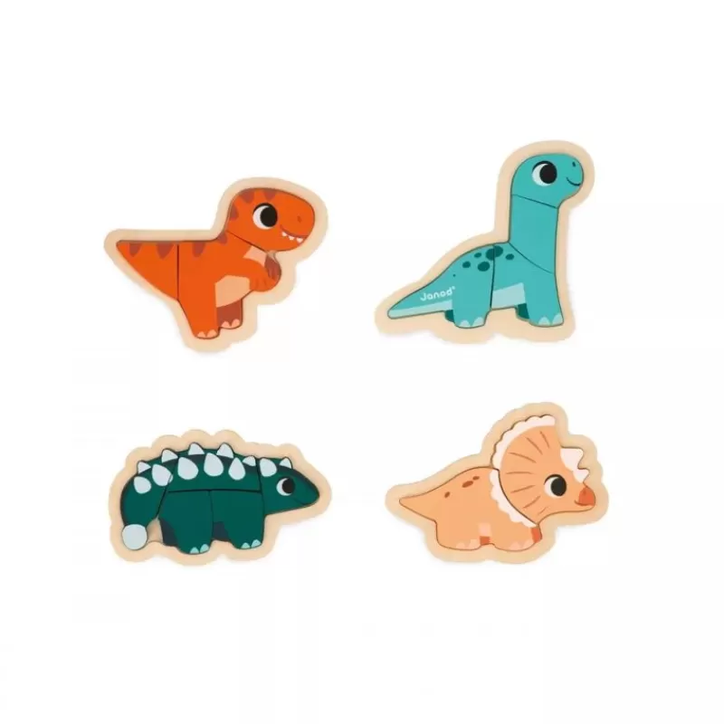 Janod 4 Puzles Evolutivos Dino - ^ Puzzles Para Niños