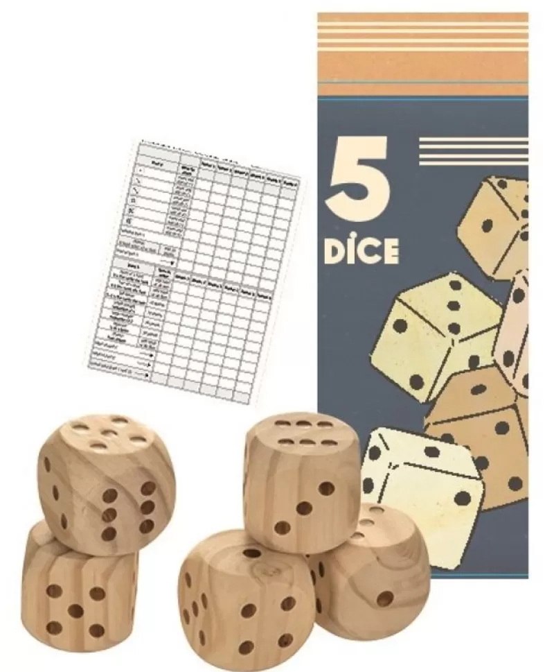 Egmont Toys 5 Dados Gigantes De Madera - ^ Juegos De Cartas Y Dados