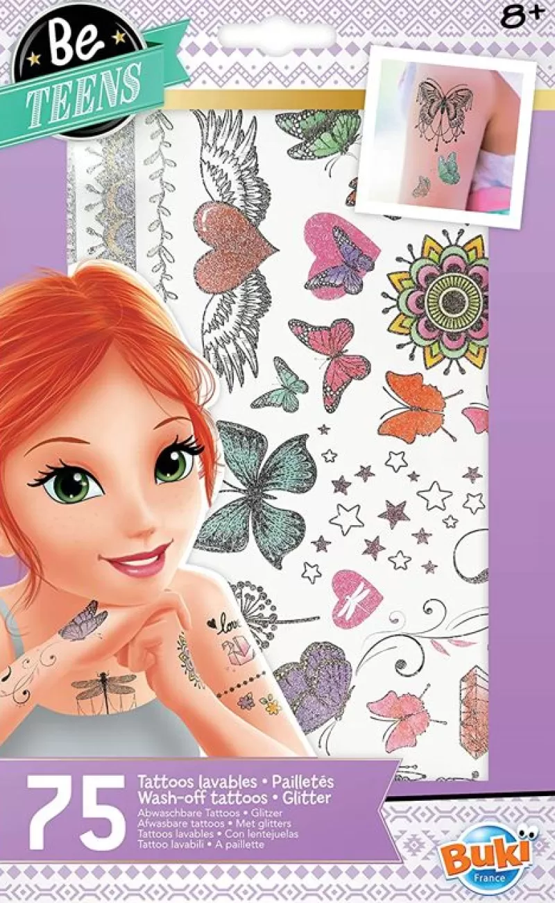 Buki France 75 Tatuajes Lavables Paillettes - ^ Actividades Creativas De Ocio