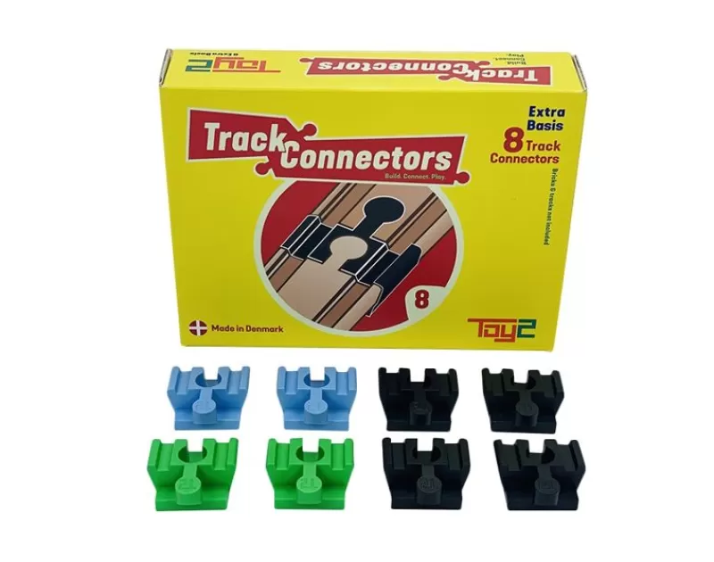 Toy2 8 Conectores De Base De Via - ^ Rails Brio