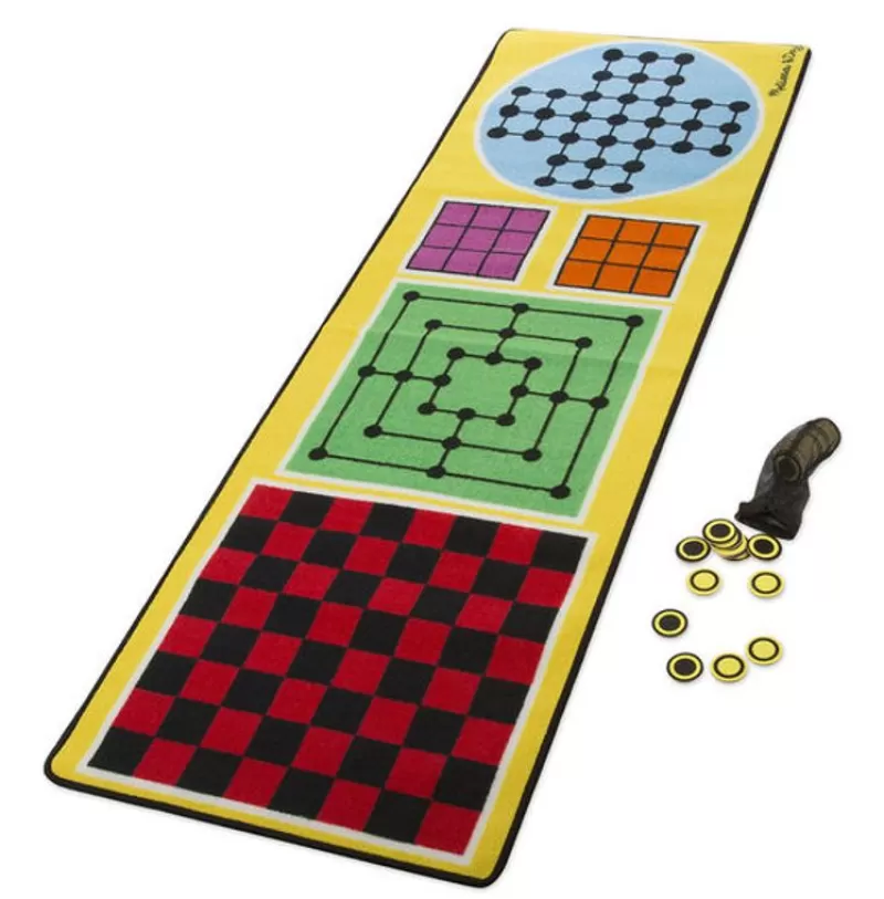 Melissa & Doug Alfombra De Juego 4 En 1 - ^ Juegos De Puzzle, Estrategia Y Logica