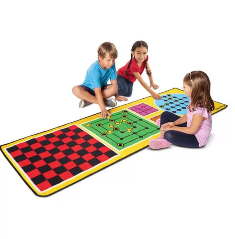 Melissa & Doug Alfombra De Juego 4 En 1 - ^ Juegos De Puzzle, Estrategia Y Logica