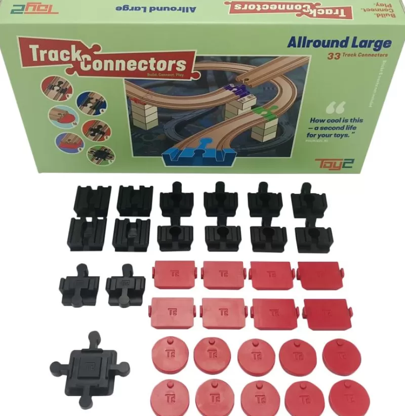 Toy2 Allround Large - 33 Conectores De Via - ^ Rails Brio