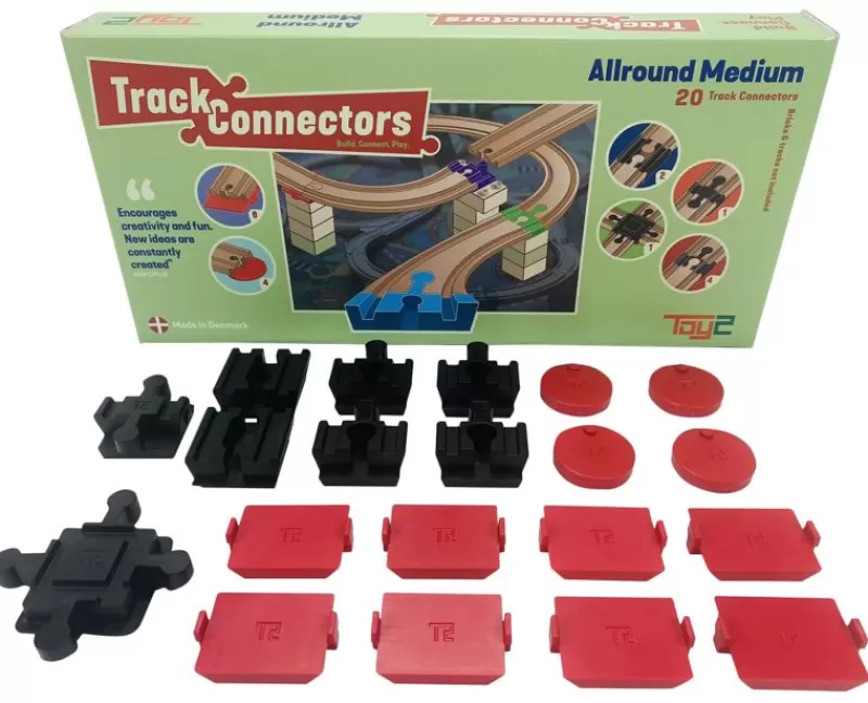 Toy2 Allround Medium - 20 Conectores De Via - ^ Rails Brio