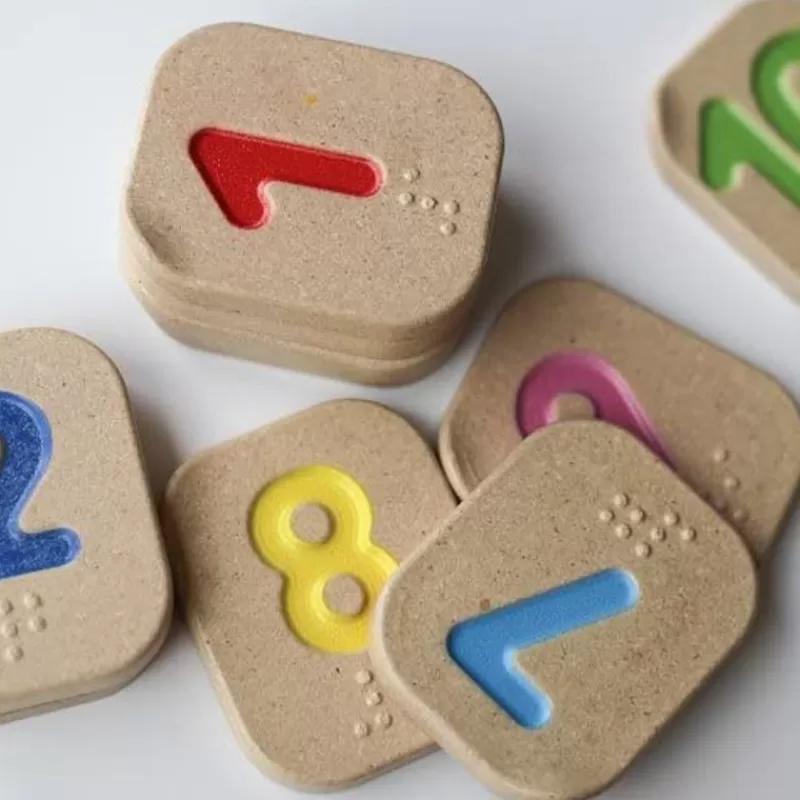 Plan Toys Aprender Los Numeros En Braille - ^ Aprender Divirtiéndose