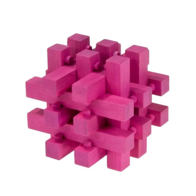 Fridolin Bamboo Puzzle Building Magenta - ^ Puzzles Y Rompecabezas