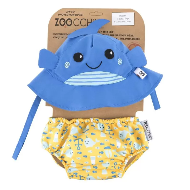 Zoocchini Banador Y Gorro De Ballena (6-12M) - ^ Barcos, Juguetes Para El Agua Y La Playa