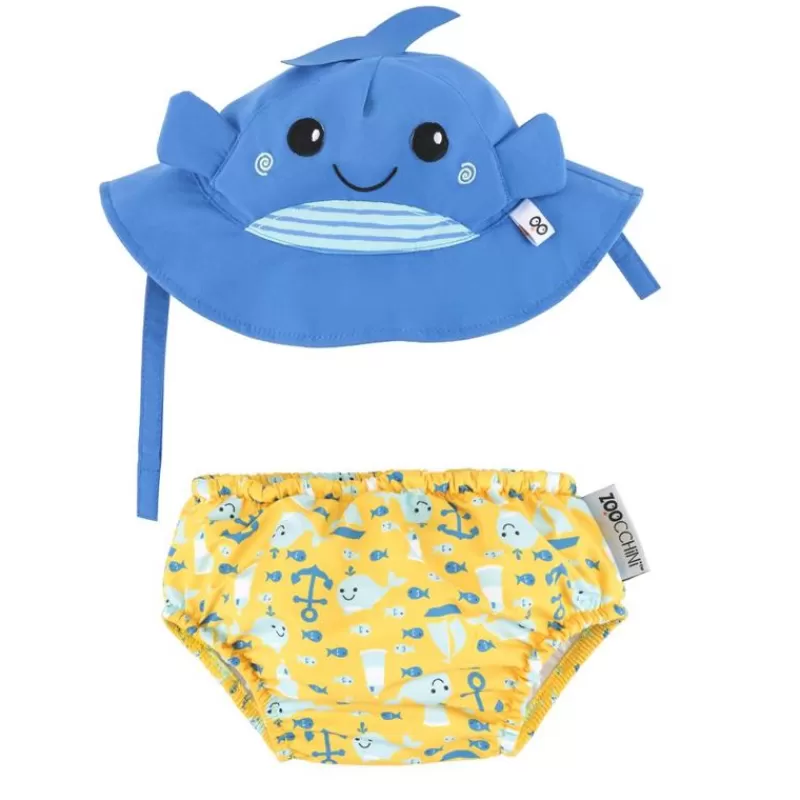 Zoocchini Banador Y Gorro De Ballena (6-12M) - ^ Barcos, Juguetes Para El Agua Y La Playa