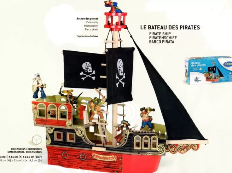 Papo Bateau Pirate Barba Negra - ^ El Mundo De Los Caballeros Y Los Piratas