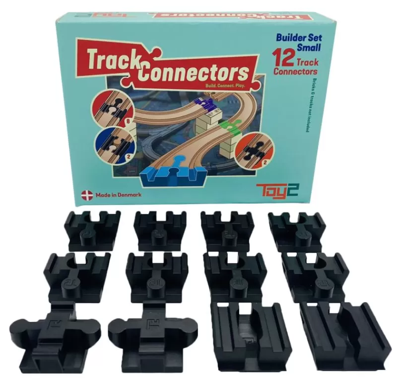 Toy2 Builder Set Small - 12 Conectores De Via - ^ Rails Brio