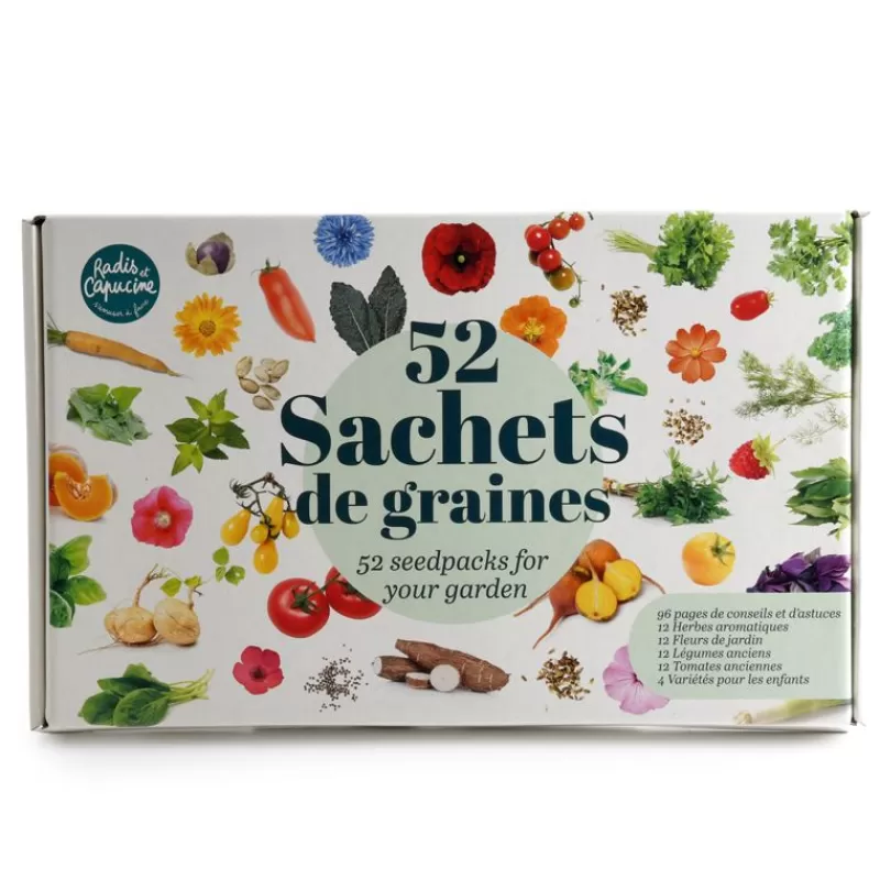 Radis et Capucine Caja 52 Paquetes De Semillas - ^ Juegos De Exterior Y Herramientas De Jardín