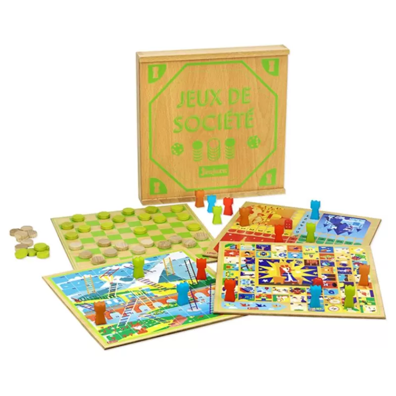 Jeujura Caja De Juegos De Mesa - ^ Ajedrez, Damas, Caballitos...