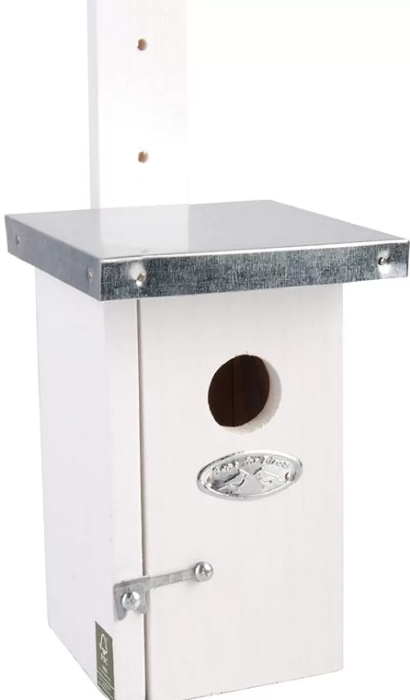 Esschert Design Caja Nido Para Reyezuelos - Blanca - ^ Cajas Nido Y Comederos Para Animales