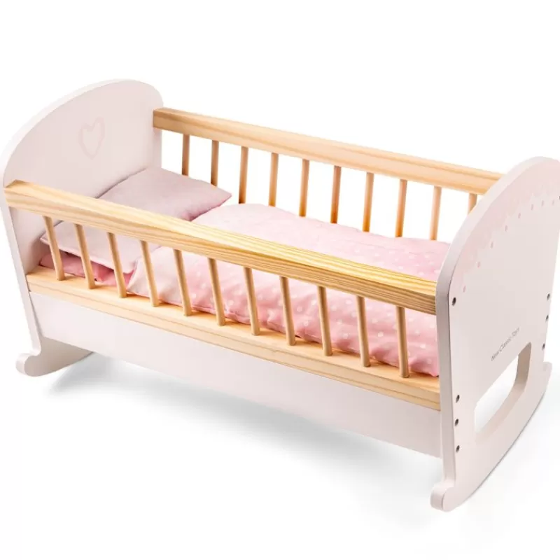 New Classic Toys Cama De Muñecas De Madera Blanca - ^ Cunas, Sillas De Paseo, Cochecitos...