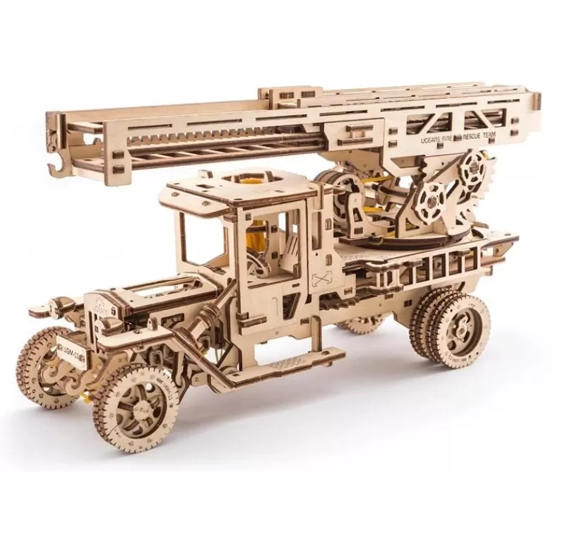 Ugears Camion De Bomberos Modelo Mecanico - ^ Descubrimiento De La Ciencia