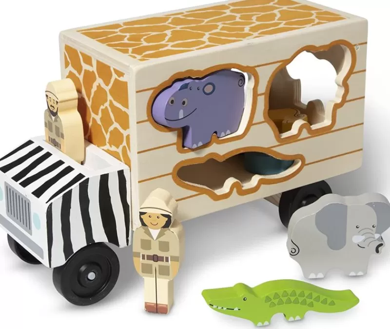 Melissa & Doug Camion De Rescate De Animales Safari - ^ Cajas De Forma