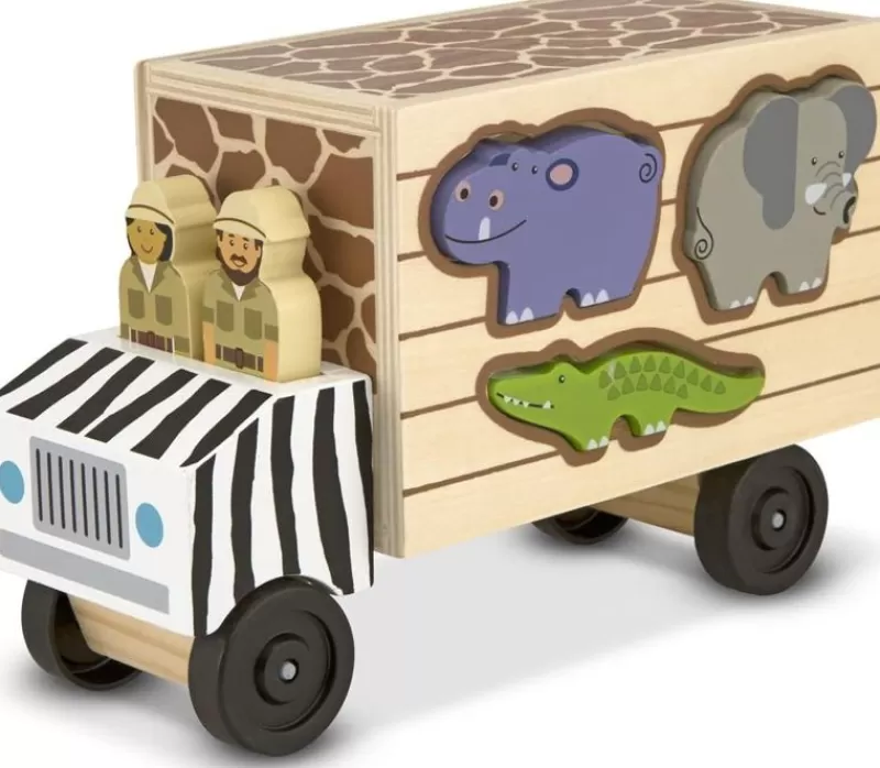 Melissa & Doug Camion De Rescate De Animales Safari - ^ Cajas De Forma