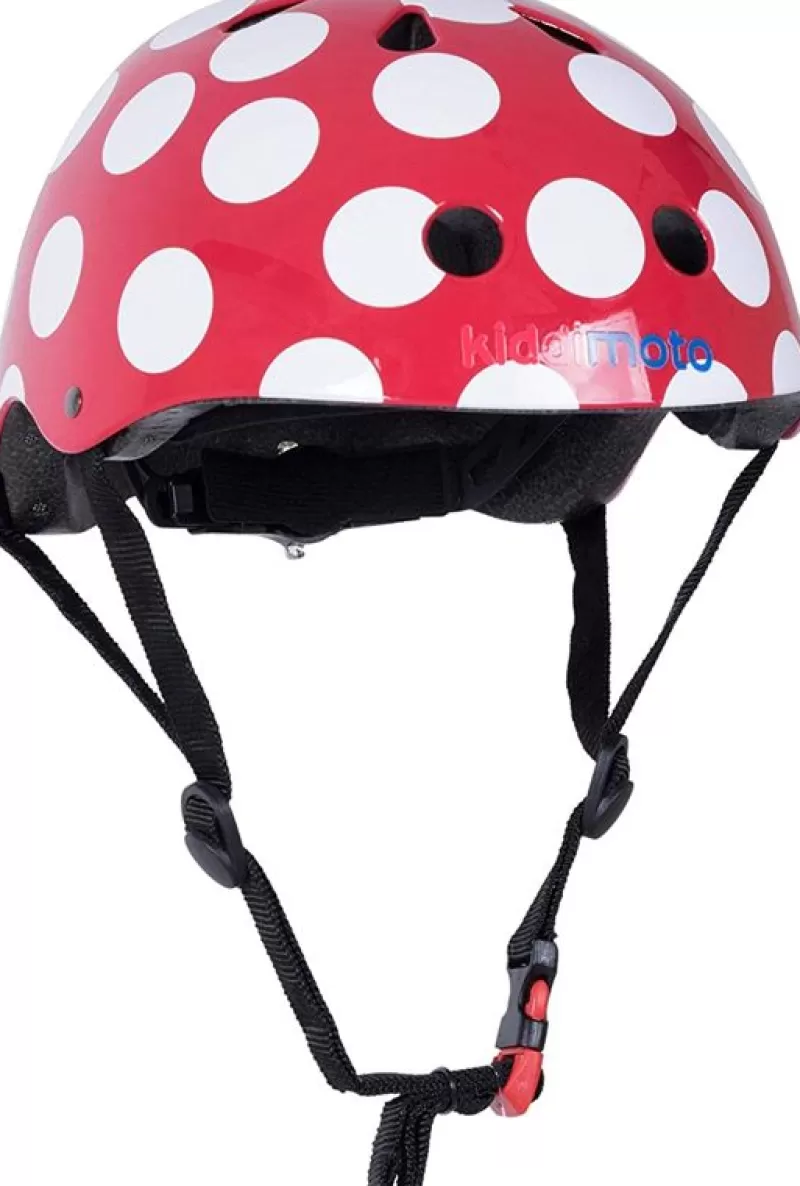 Kiddimoto Casque Red Dotty Medium - ^ Cascos Y Guantes