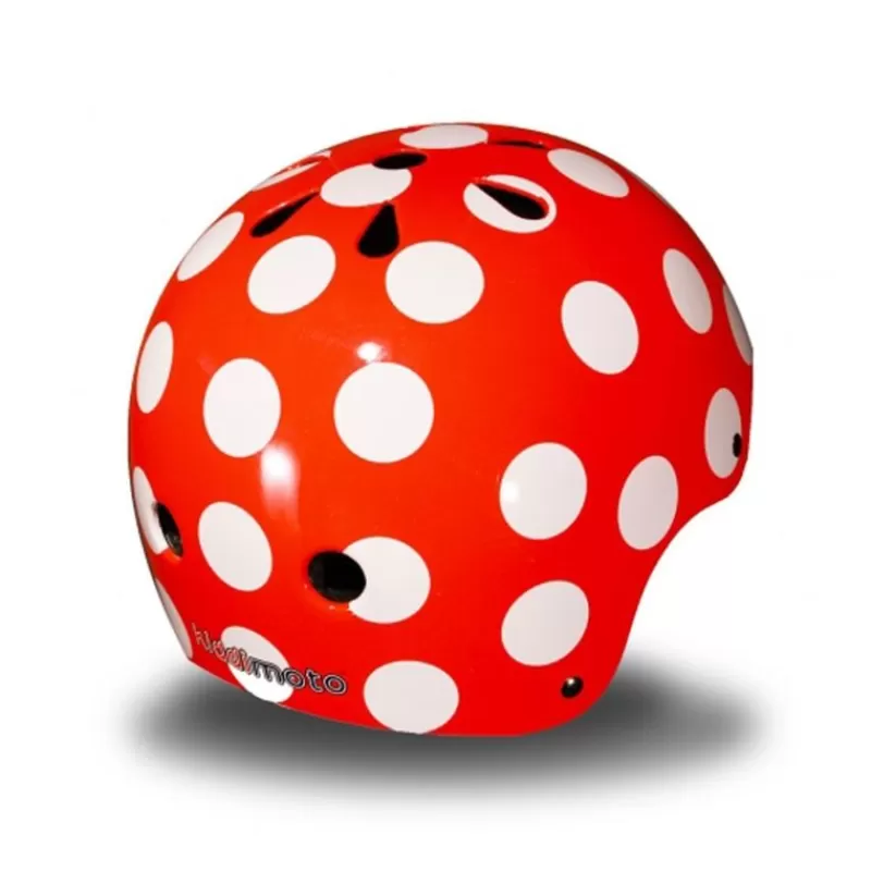 Kiddimoto Casque Red Dotty Medium - ^ Cascos Y Guantes