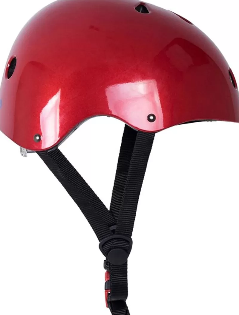 Kiddimoto Casque Rojo Metalico Medium - ^ Cascos Y Guantes