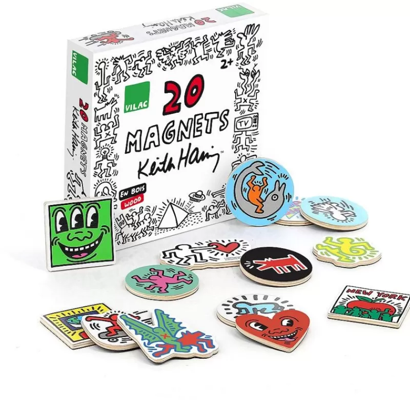 Vilac Coffret 20 Imanes Keith Haring - ^ Imanes, Libros Magnéticos Y Juegos Magnéticos