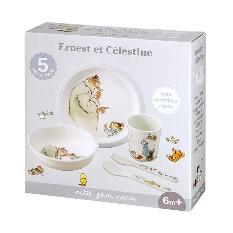 Petit Jour Cofre-Regalo Para Bebe De 5 Piezas Gris - ^ Una Mesa