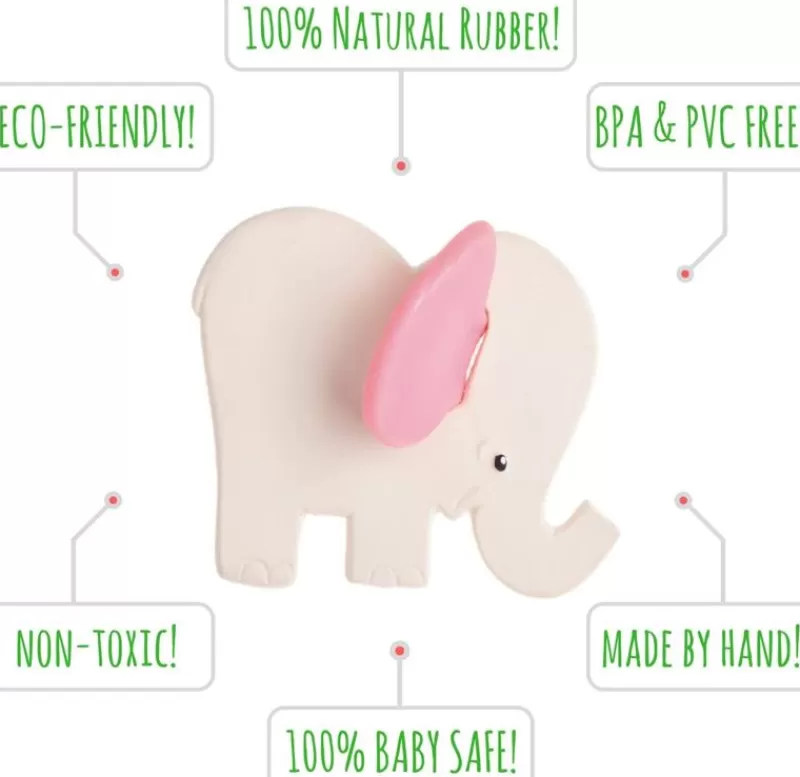 Lanco Toys Elefante Rosa Para La Denticion - ^ Cascabeles