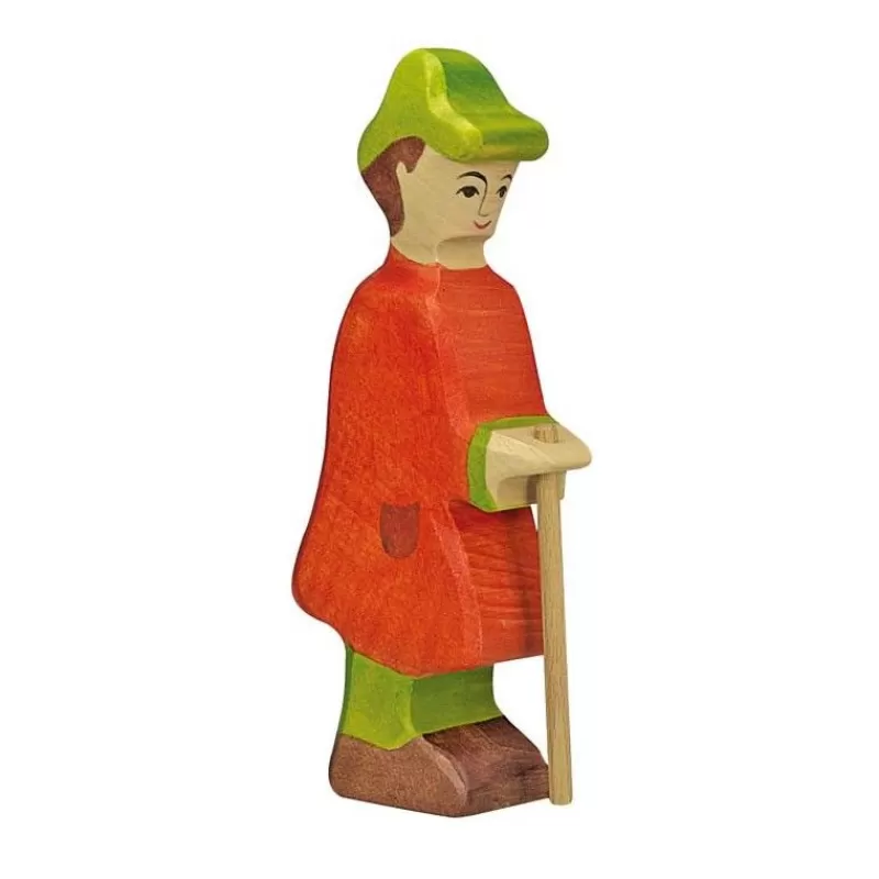 Holztiger Figura Belen De Navidad - Pastor Con Baston - ^ Cuentos Y Leyendas