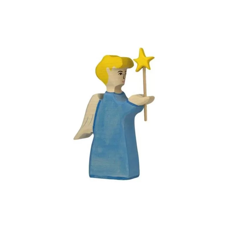 Holztiger Figura Belen Navideno - Angel Con Estrella - ^ Cuentos Y Leyendas