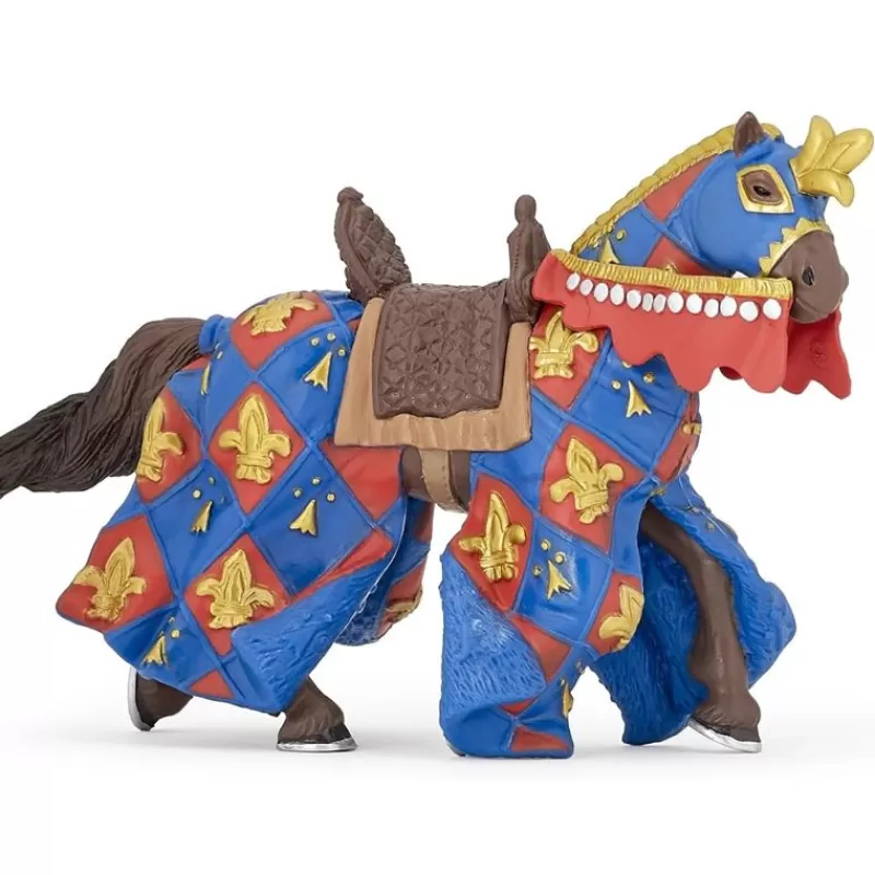 Papo Figura Caballo Flor De Lis Azul - ^ Caballeros