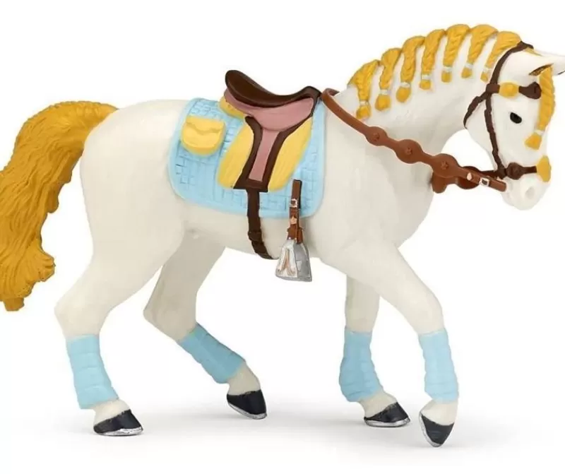 Papo Figura Caballo Jinete De Moda Azul - ^ Caballos