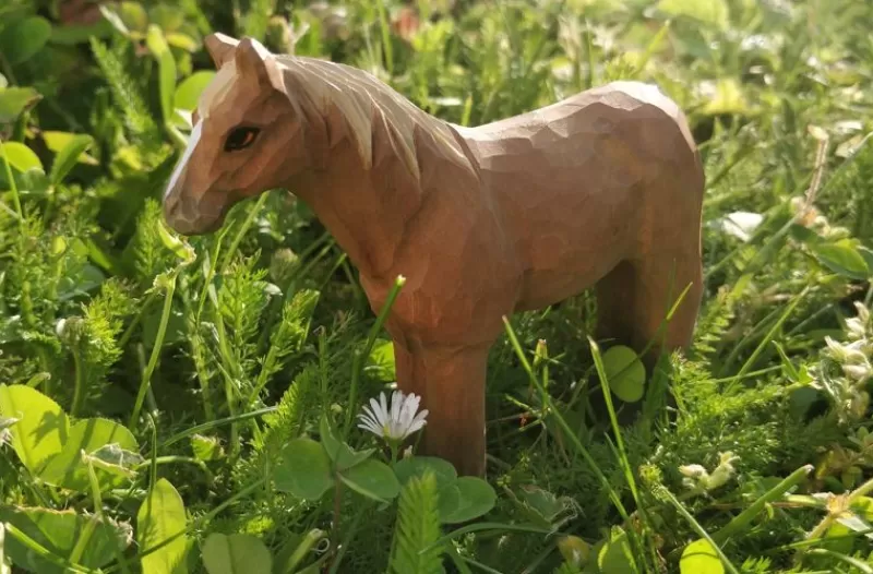 Wudimals Figura Caballo Marron En Madera - ^ Caballos