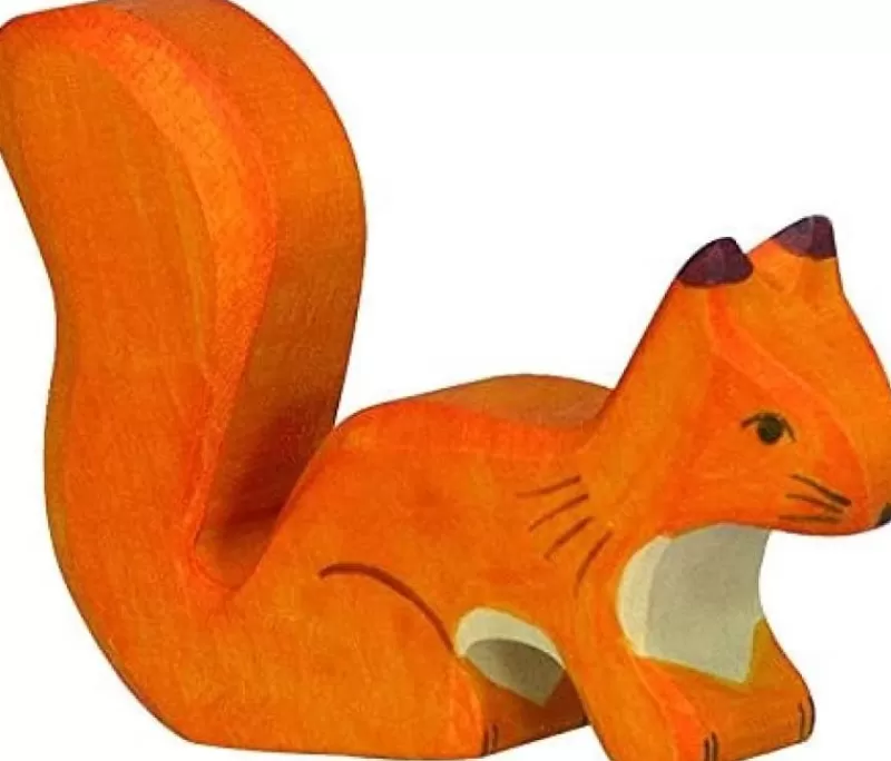 Holztiger Figura De Ardilla Roja - ^ Animales Salvajes