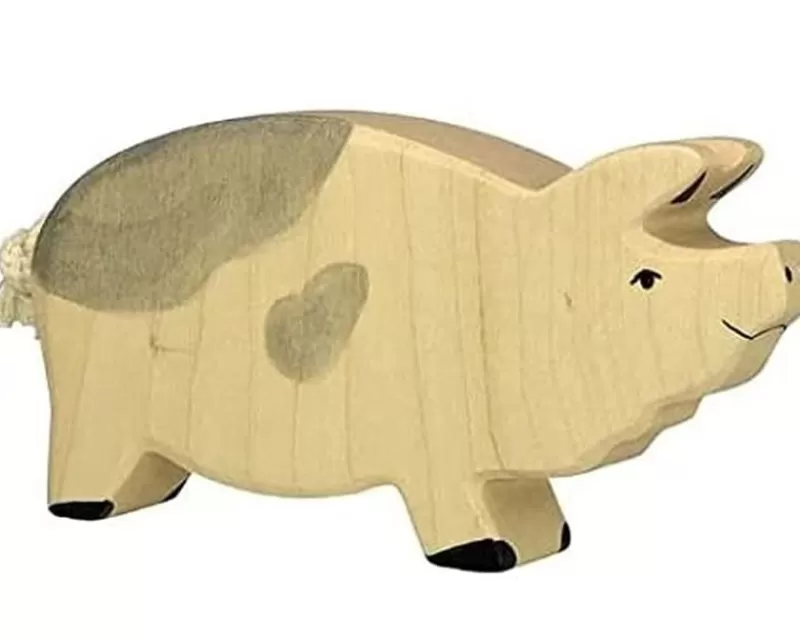 Holztiger Figura De Cerdo Cerda, Manchada - ^ Animales De Granja