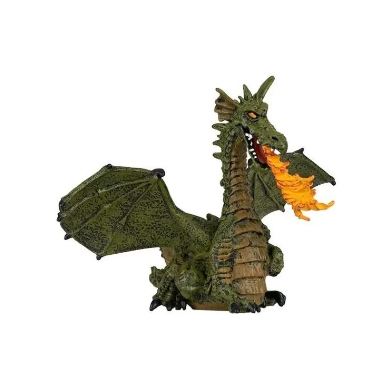 Papo Figura De Dragon Alado Verde Con Llama - ^ Cuentos Y Leyendas