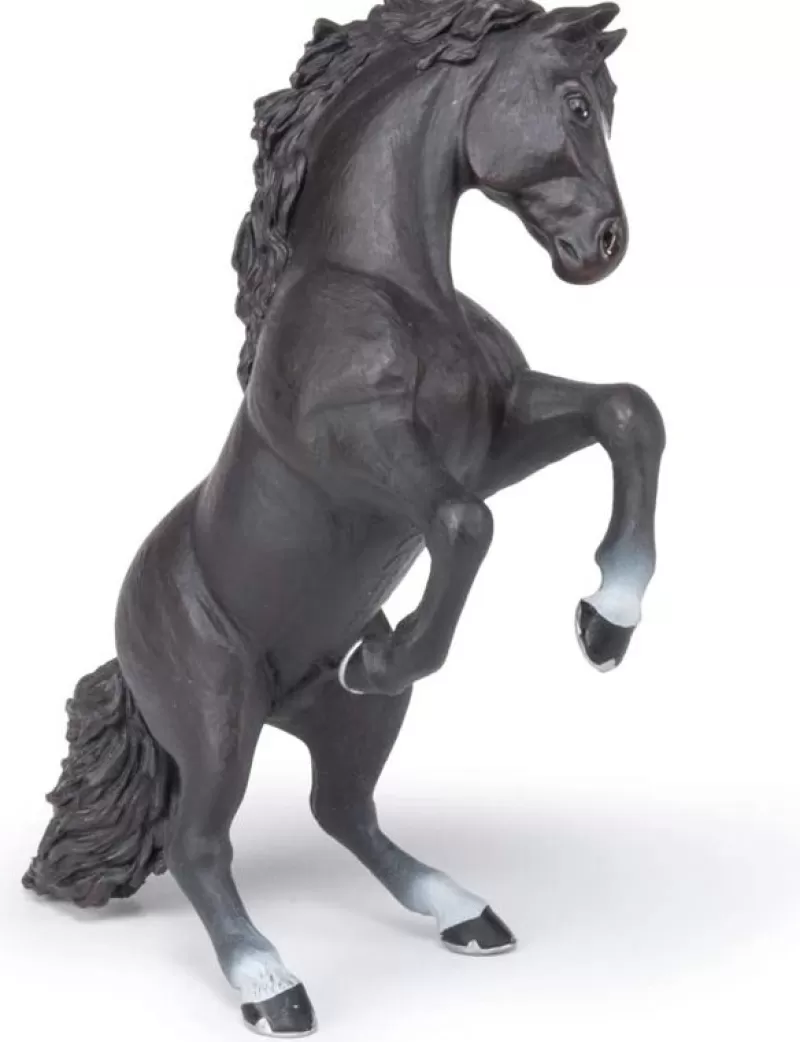 Papo Figura Del Caballo Rampante Negro - ^ Caballos