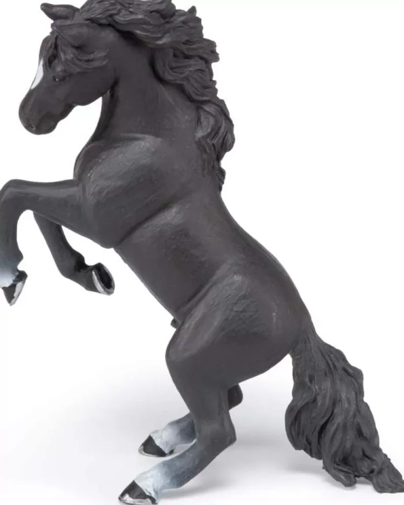 Papo Figura Del Caballo Rampante Negro - ^ Caballos