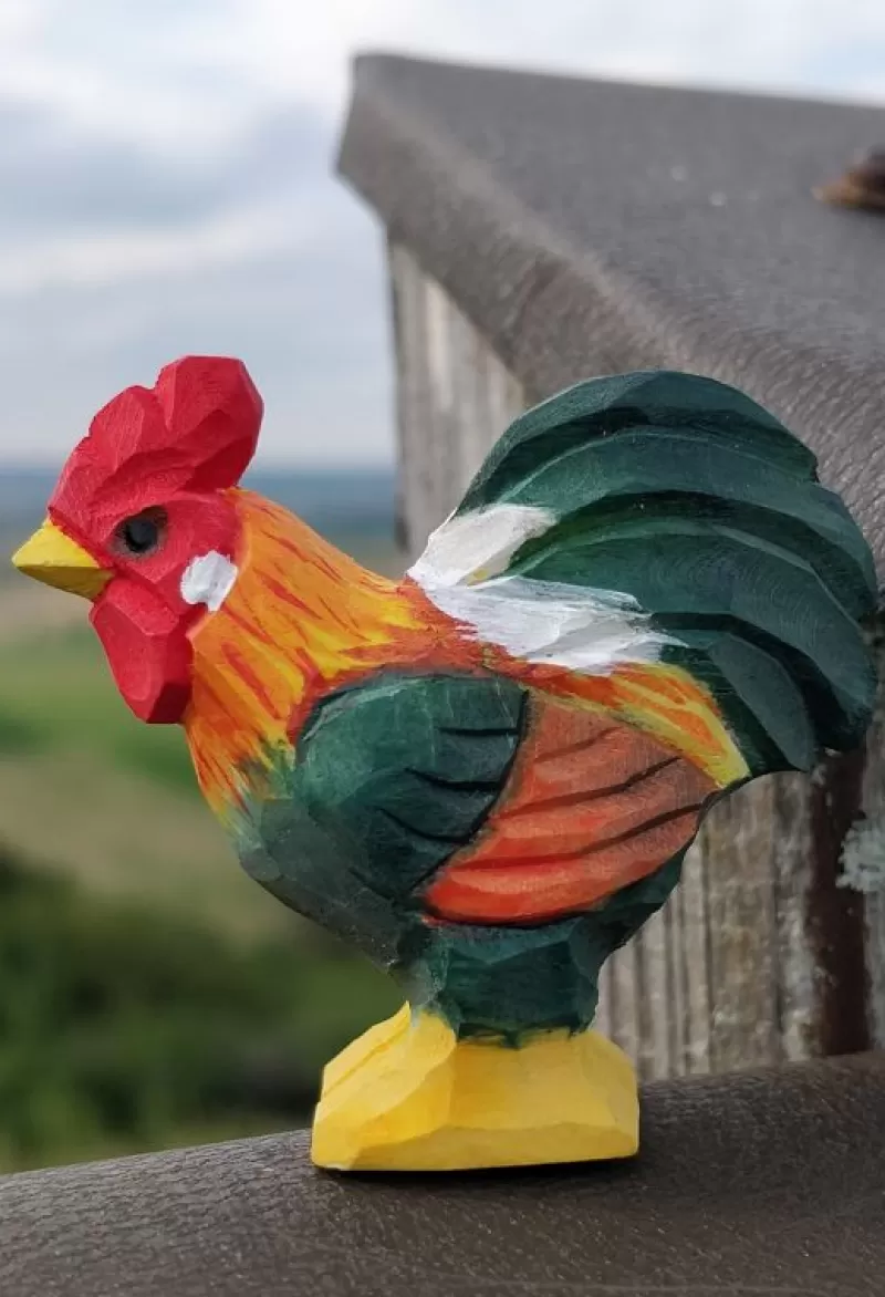 Wudimals Figura Gallo En Madera - ^ Animales De Granja