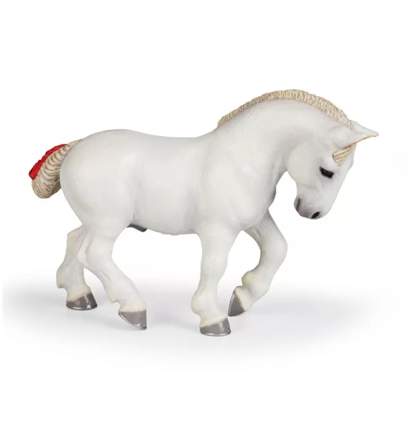 Papo Figura Percheron Blanco - ^ Caballos