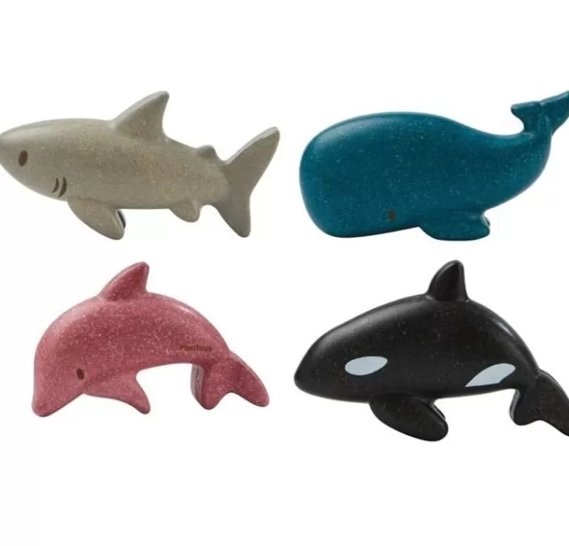 Plan Toys Figuras - 4 Animales Del Mar - ^ Animales Marinos