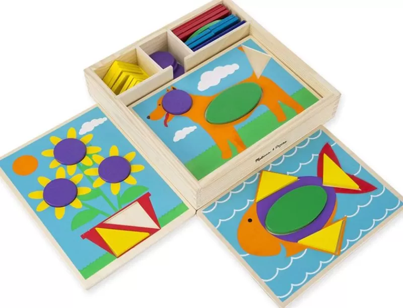 Melissa & Doug Formas Bloquea Los Patrones De Aprendizaje - ^ Juegos De Puzzle, Estrategia Y Logica