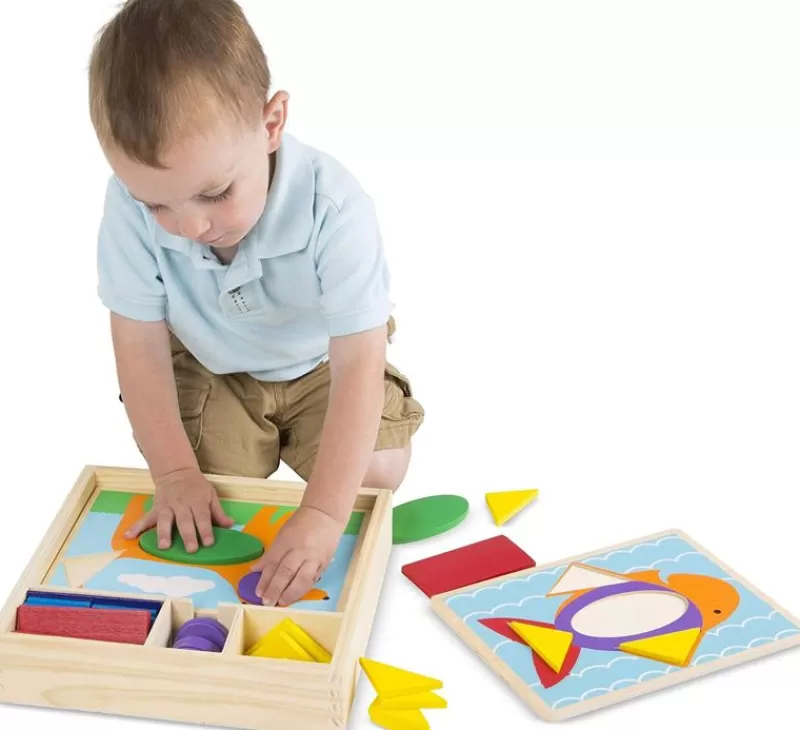 Melissa & Doug Formas Bloquea Los Patrones De Aprendizaje - ^ Juegos De Puzzle, Estrategia Y Logica