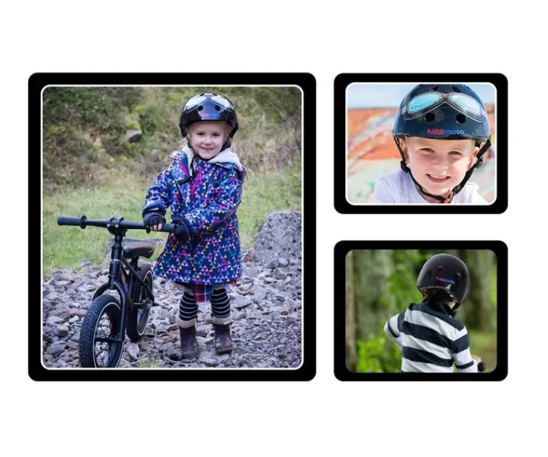 Kiddimoto Gafa Casque Negra Media - ^ Cascos Y Guantes