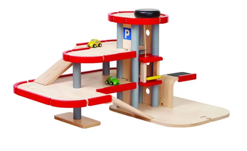 Plan Toys Garaje Parking En Bois - ^ Circuitos Routiers, Garajes, Estaciones-Servicios...