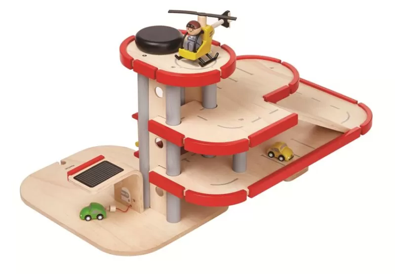 Plan Toys Garaje Parking En Bois - ^ Circuitos Routiers, Garajes, Estaciones-Servicios...