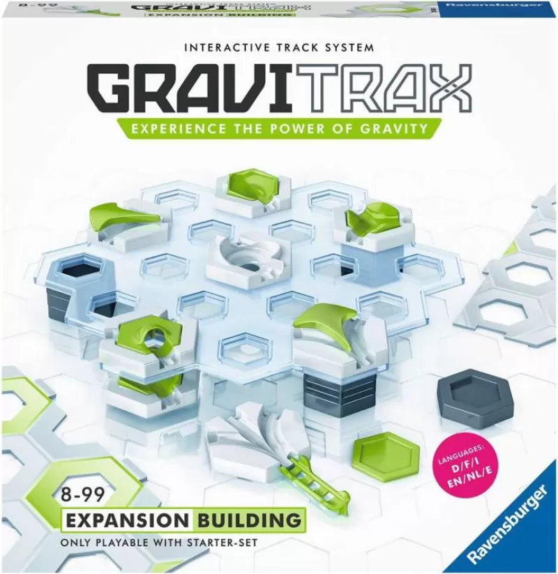 Ravensburger Gravitrax - Building Expansion Blanco Gris ^ Circuitos Y Toboganes De Bolas