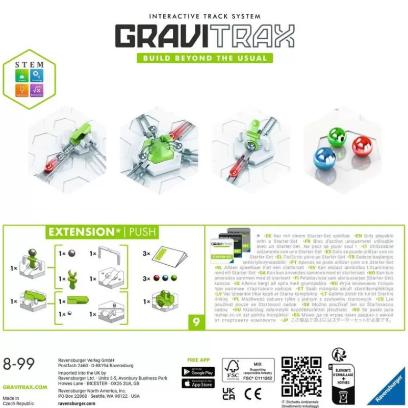 Ravensburger Gravitrax - Extension Push 2 - ^ Circuitos Y Toboganes De Bolas