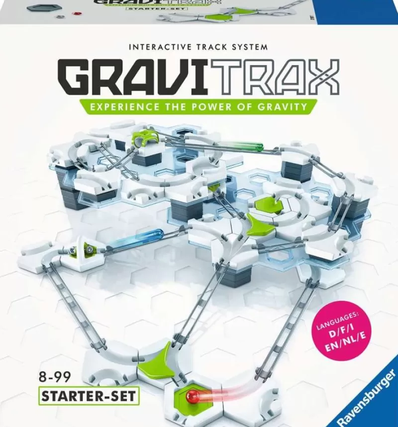 Ravensburger Gravitrax - Set De Iniciacion Blanco Gris ^ Circuitos Y Toboganes De Bolas